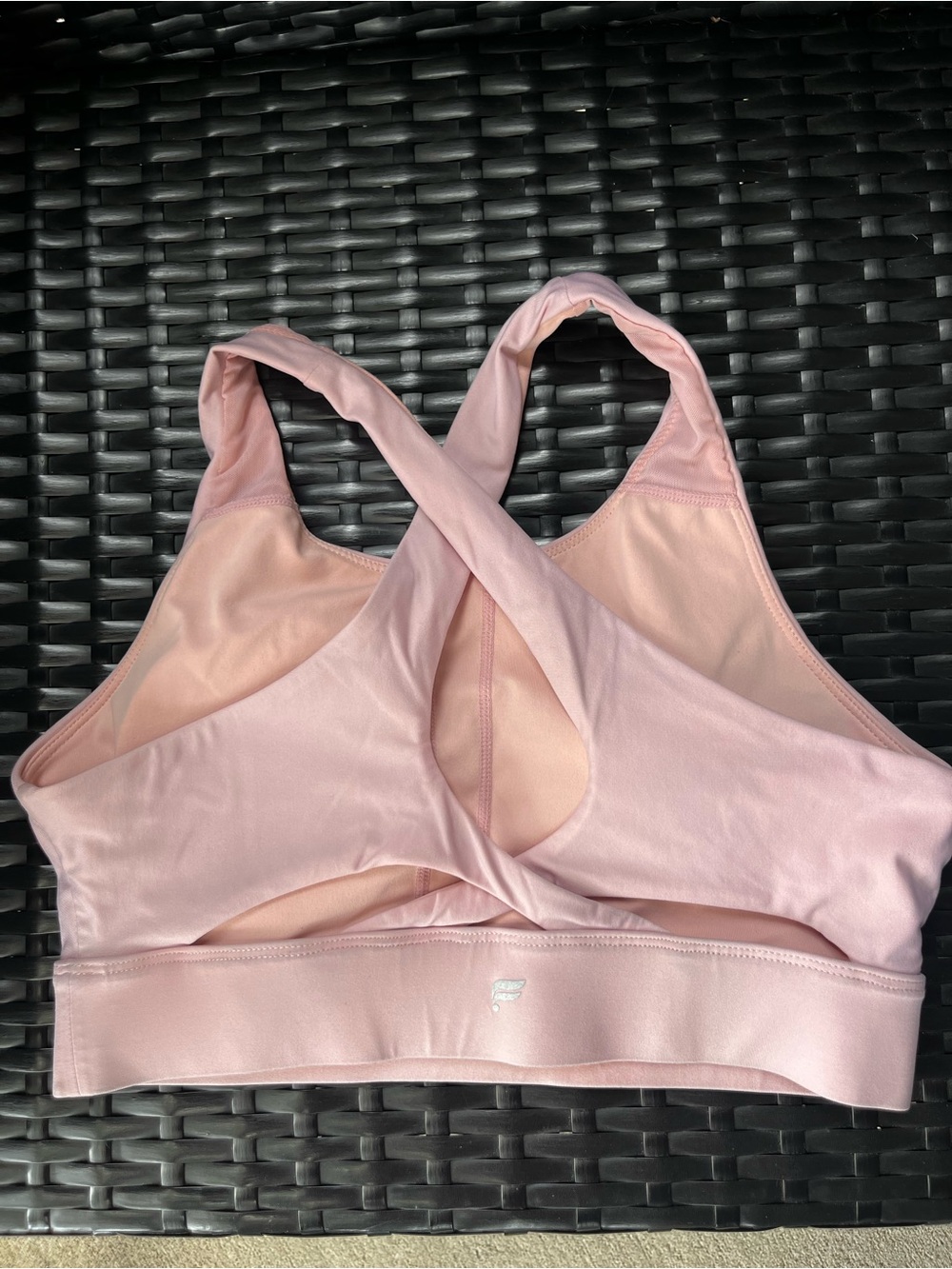 Fabletics Pale Pink Cross-Back Sports Bra - Picture 2 of 4